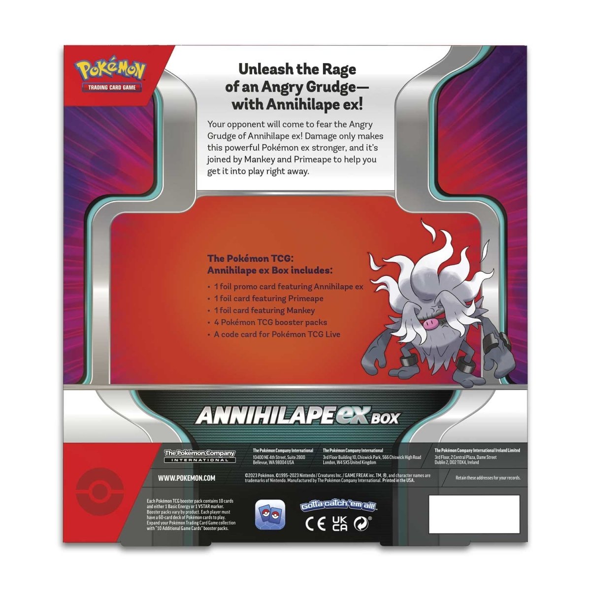 Pokémon TCG: ANNIHILAPE EX Box