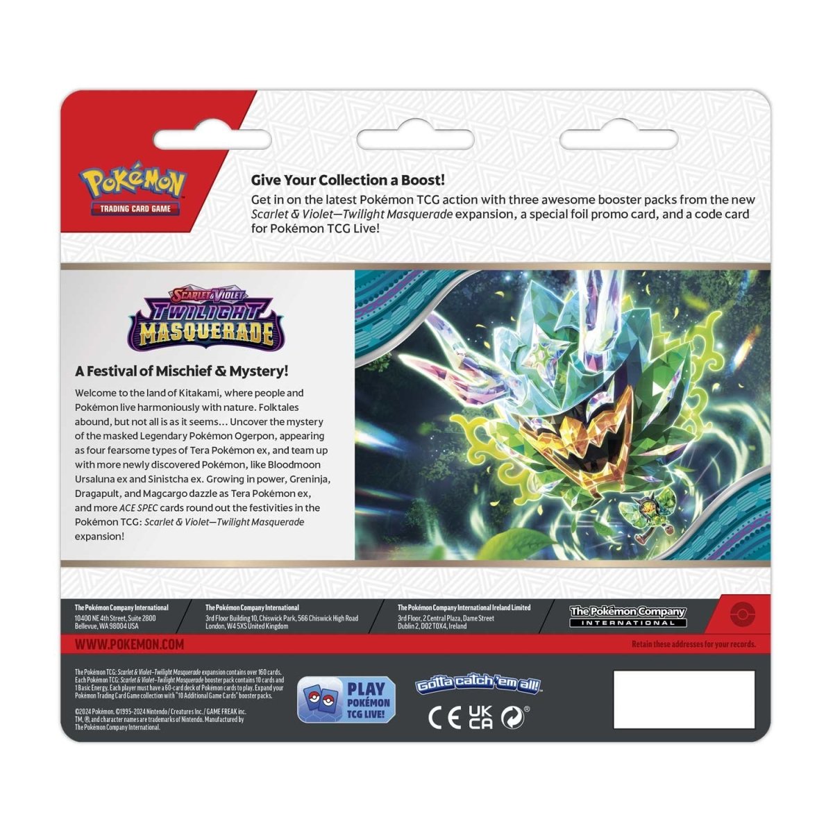 Pokémon TCG: Scarlet & Violet-Twilight Masquerade Blister (3 pack)